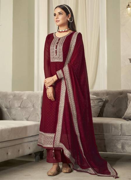Maroon Colour BK 8673 Heavy Festive Wear Heavy Embroidery Work Salwar Suit Collection 16031
